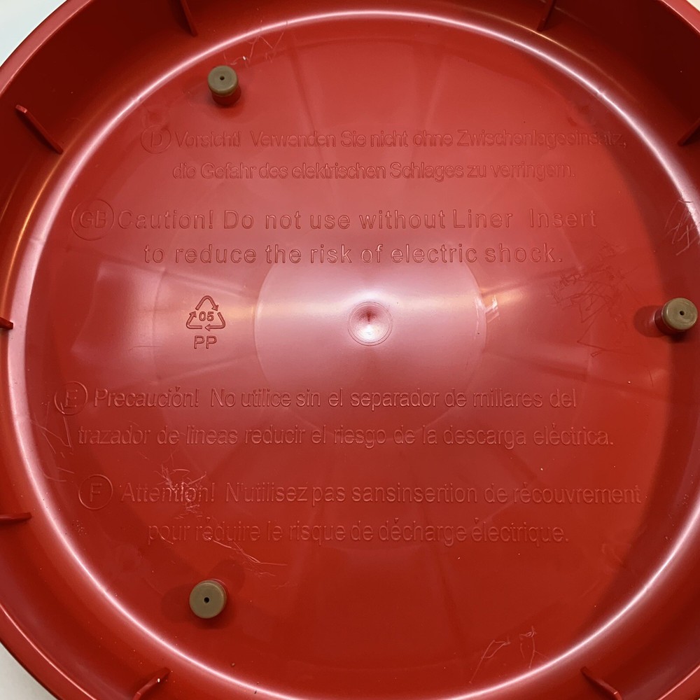NuWave Pro Plus Oven 20631 OEM Replacement Part Bottom Base Only Red.
