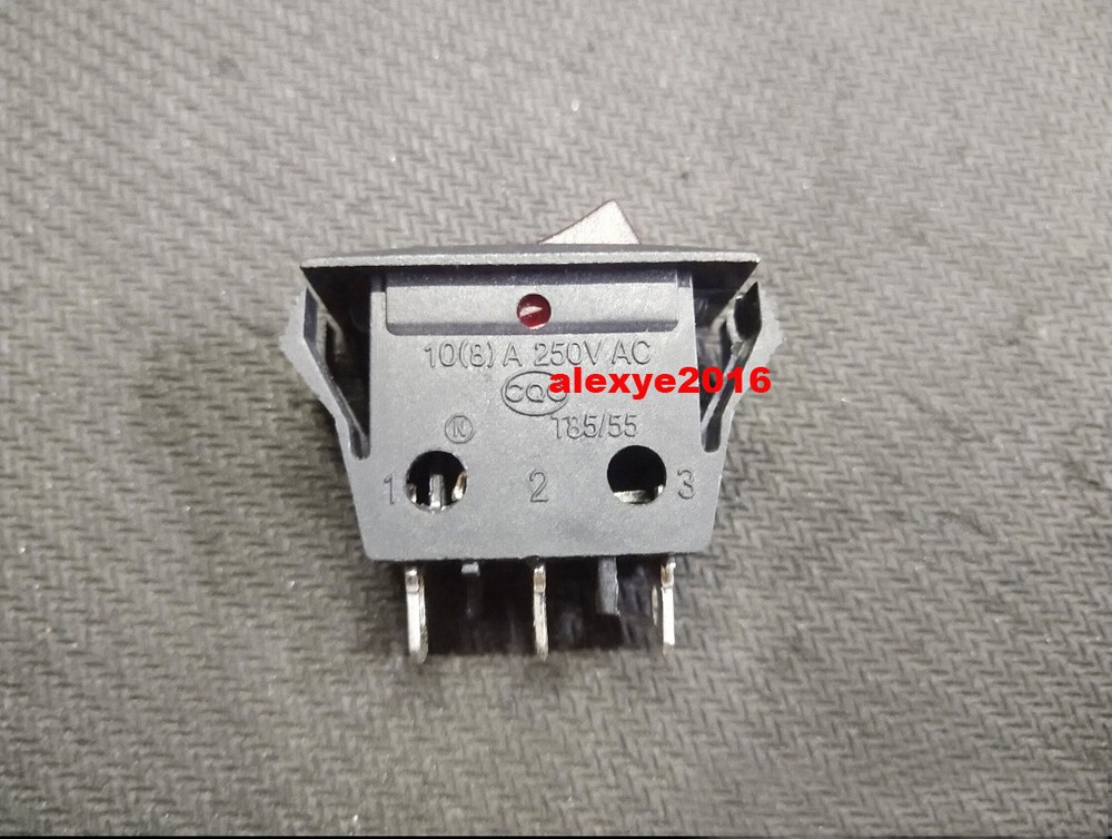 1PCS HF HF-616 Switch 3 Pins ON-OFF 2 Positions Red Lamp Button Maintained