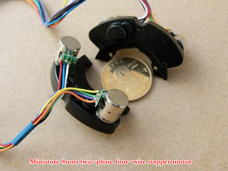 2pcs Deceleration stepper motor micro 8MM two-phase four-wire stepper motor