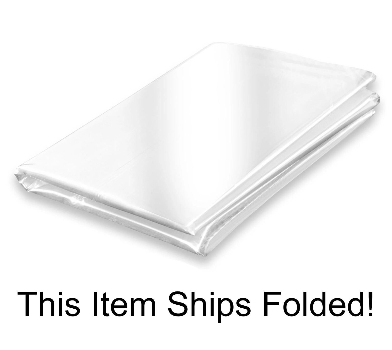 Clear Plastic Vinyl Table Cover Tablecloth Protector Transparent - Sold Folded