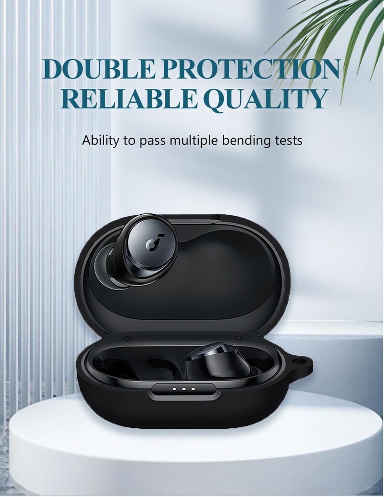 Case for Soundcore by Anker Space A40 Adaptive Active Noise Cancelling BLACK