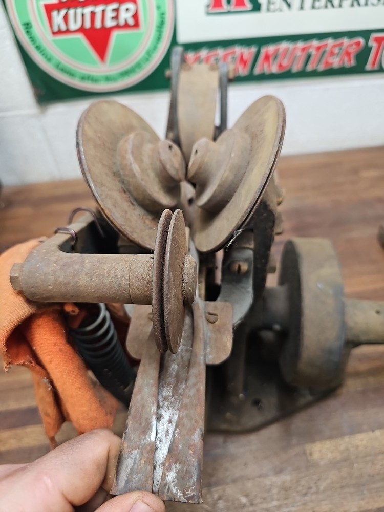 C6- Large antique Saw Setting Machine? Hand Crank