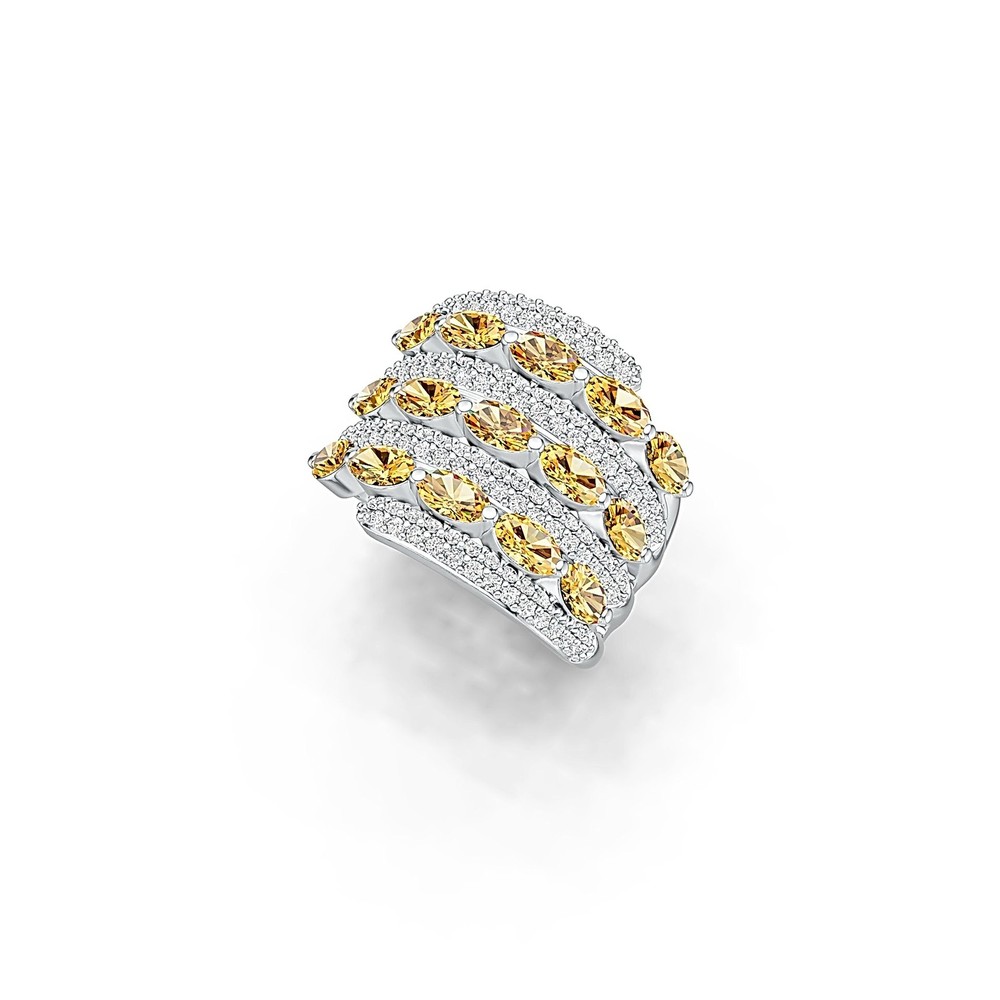 Sterling Silver Semi Mount Ring Setting Oval OV 5x3mm White Topaz