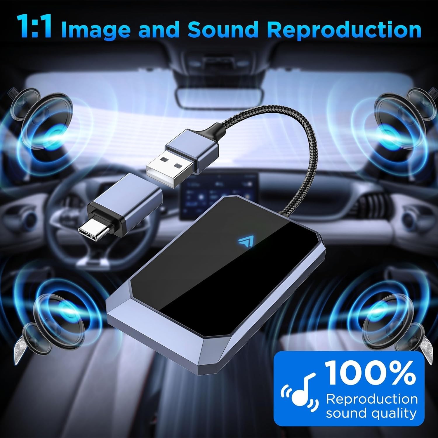 Android Auto Wired to Wireless Adapter Converter Instant Connection Android 10+