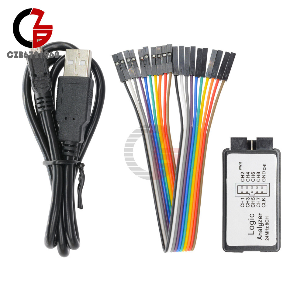 USB Logic Analyzer Device Set USB Cable 24MHz 8 Channel 24MHz For ARM FPGA M100