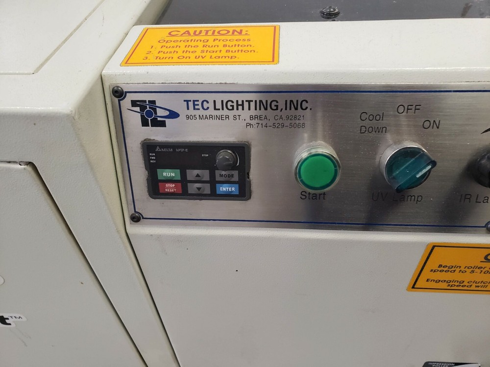 2005 TECH LIGHTING UV COATER & DRYER-18"