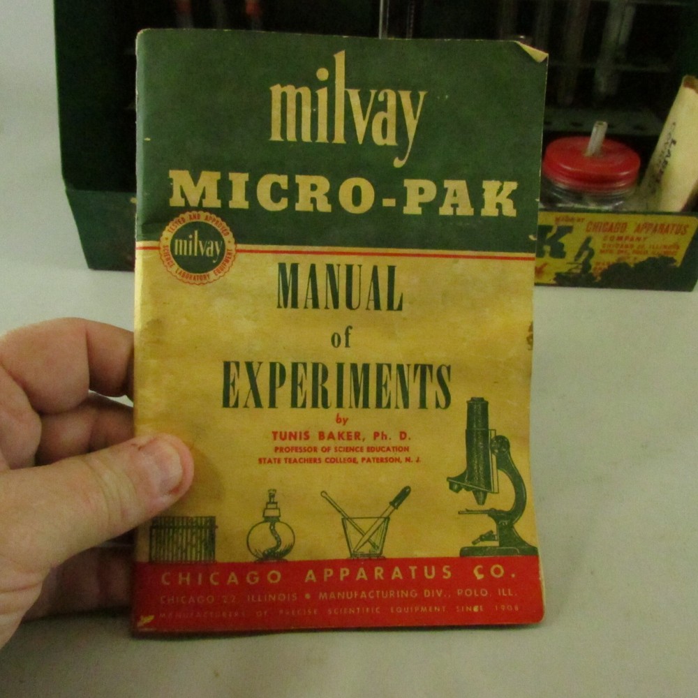 RARE VINTAGE MILVAY NO.508 MICRO-PAK MICROSCOPE EXPERIMENT SET