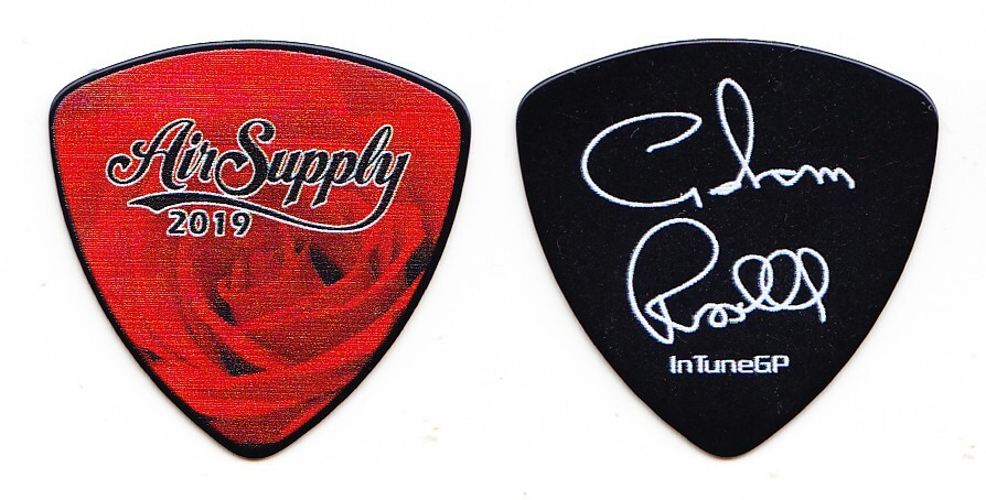 Air Supply Graham Russell Signature Red Rose Guitar Pick - 2019 Tour