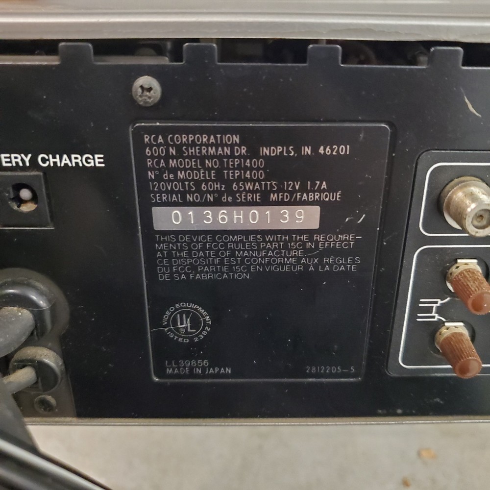 RCA Selectavision Turner Timer Module TEP 1400