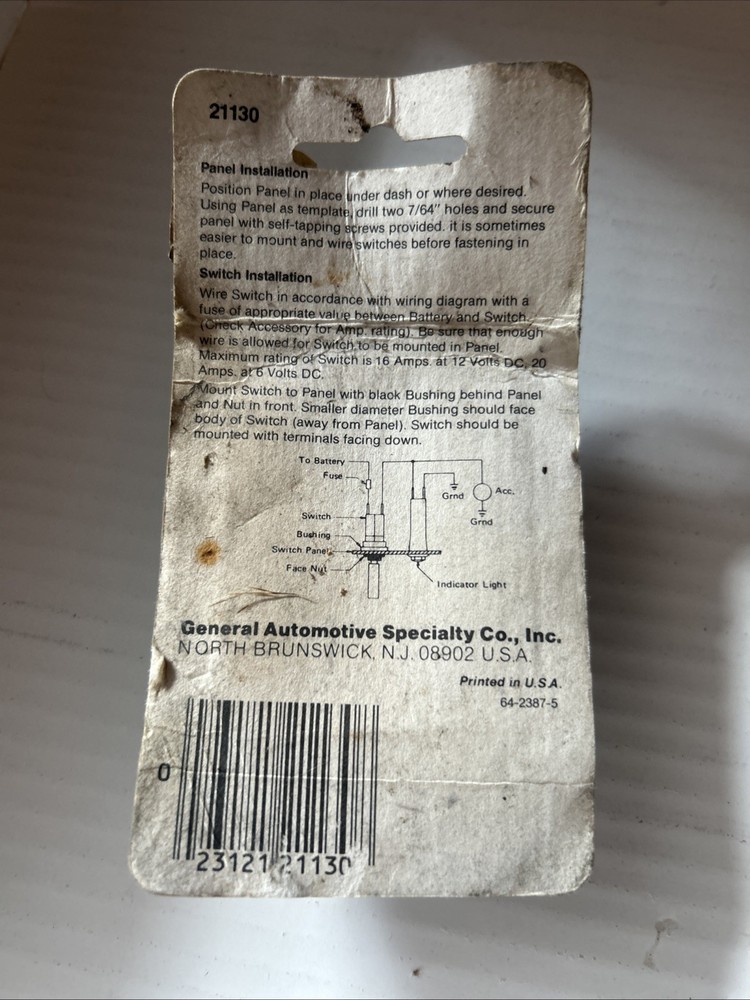 Vintage Toggle Switch From Ames Department Store New In Package