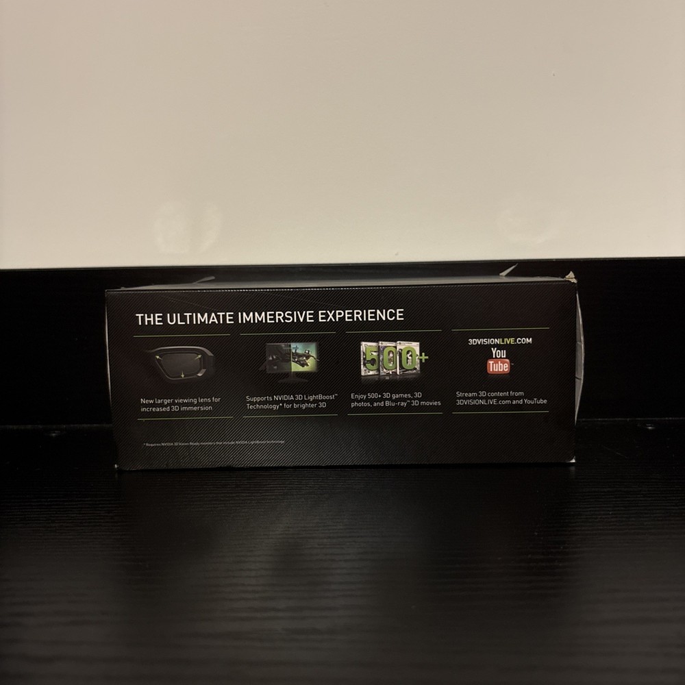 NVIDIA 3D Vision 2 Wireless Glasses -New Unopened Box Immersive 3D PC Experience