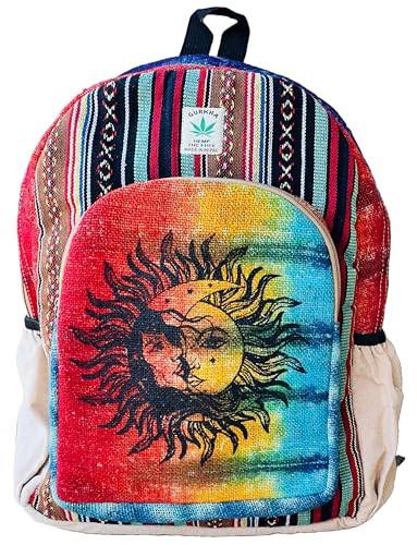 Gurkha Handmade Unique design Himalayan Hemp Backpack 17 IN Large Backpack