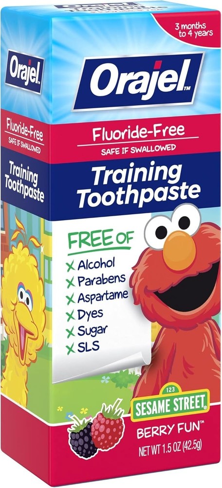 Orajel Kids Toothpaste, Fluoride-Free, Elmo | Training Toothpaste | Pediatrician
