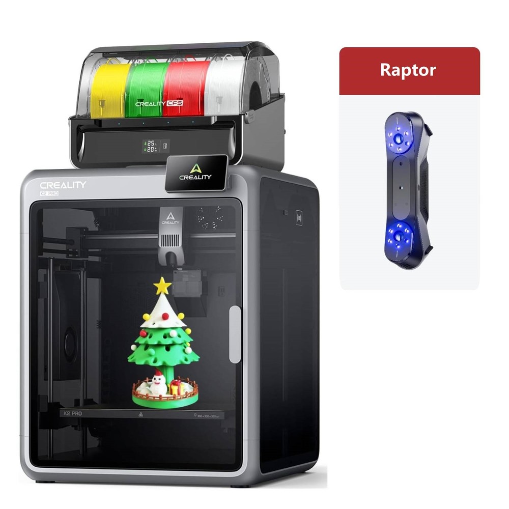 Creality K2 Pro Combo 3D Printer Multi-Color Printing & Raptor 3D Scanner