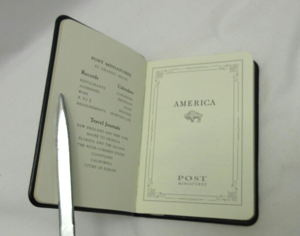 APPALACHIAN TRAIL 3x4" MIN Guide Leather Cover Notebook w Maps Info 160 Pgs NAVY