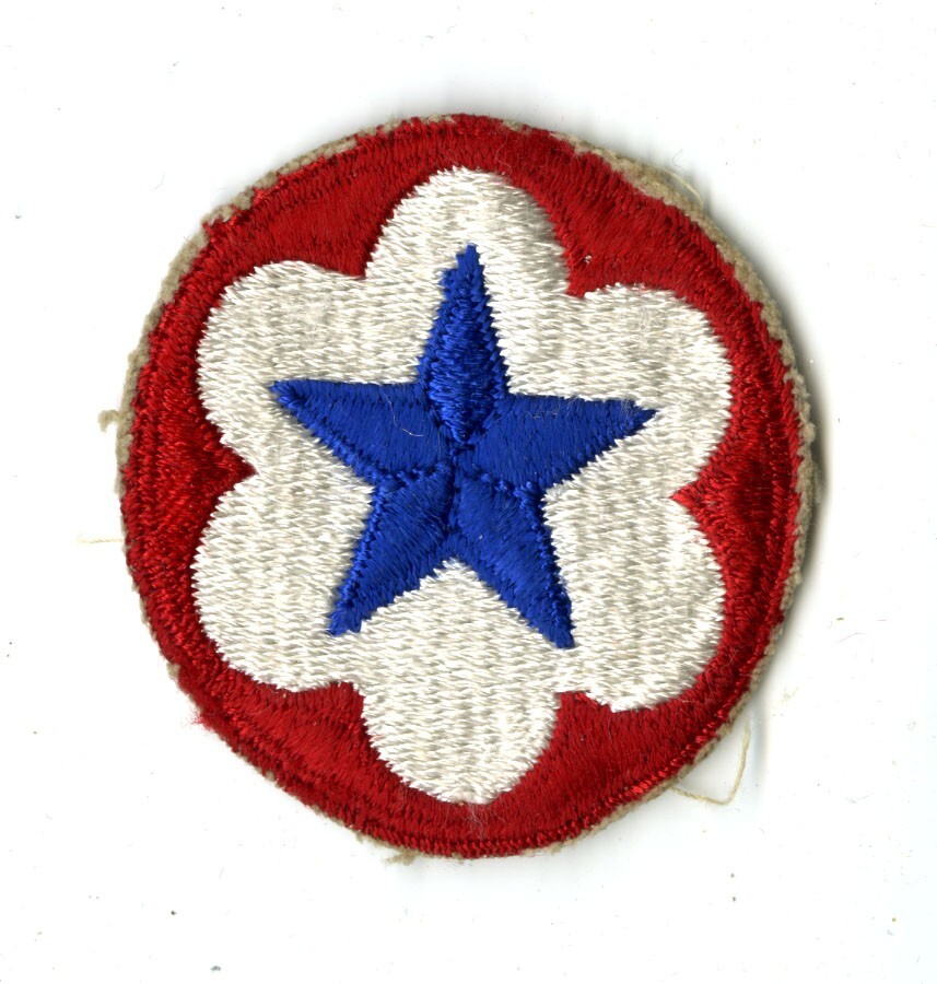 Army Service Forces White Back Patch WWII Vintage