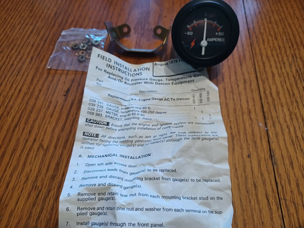 Datcon 866 1-86 Ammeter, 60-0-60