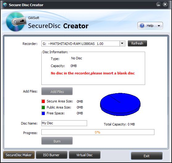 Gilisoft Secure Disc Encryption, Create Encrypted CD DVD  Disc Protect Data