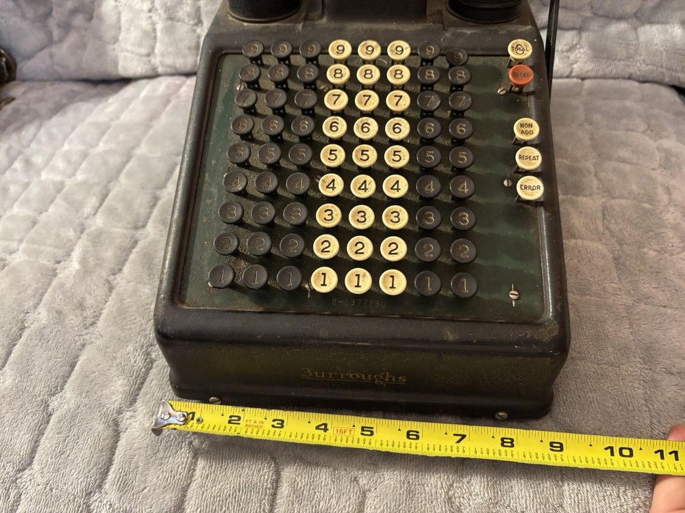 Burroughs Vintage Adding Machine In WORKING Condition