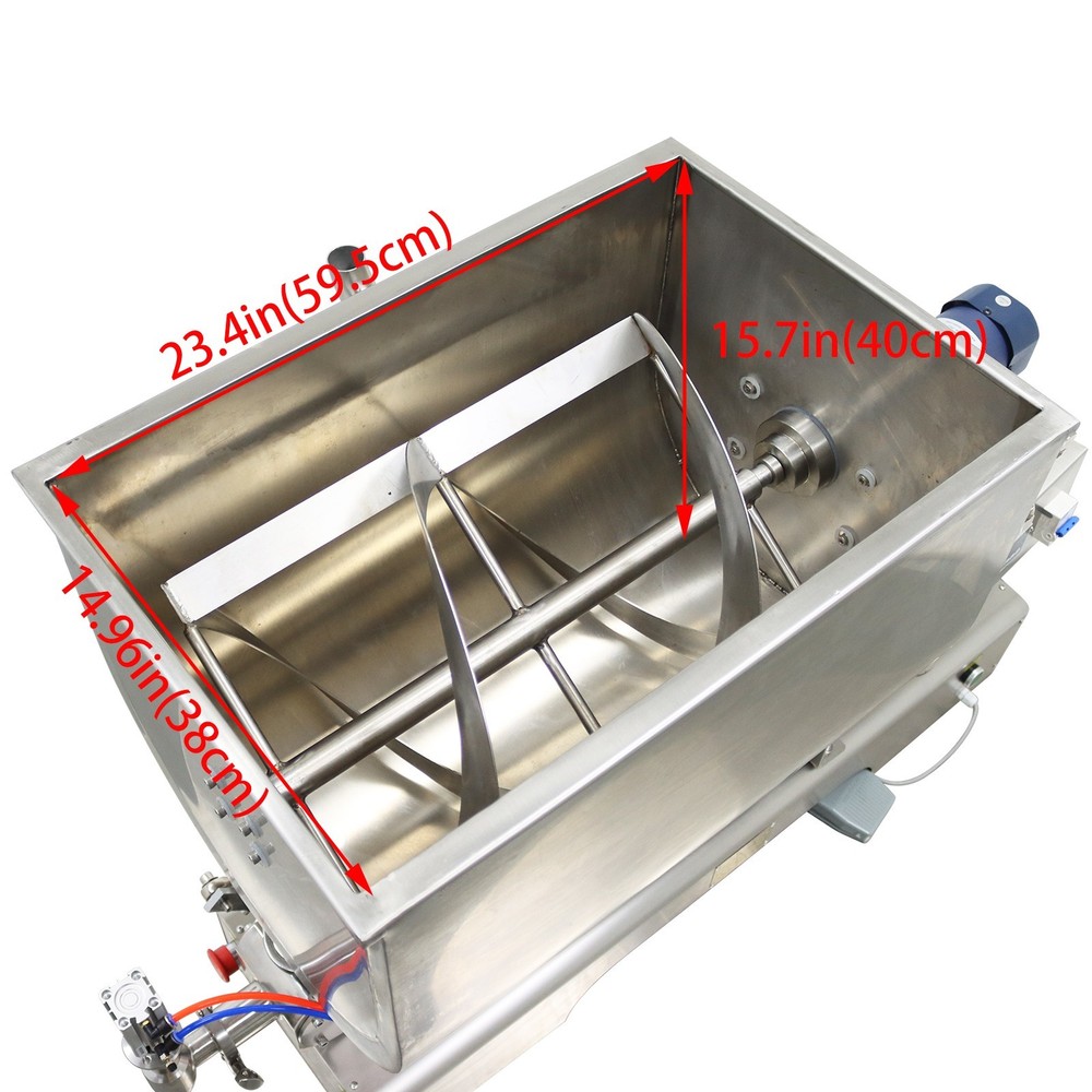 100-1000ml Pneumatic Paste Filling Mixing Machine with Horizontal Heating Hopper