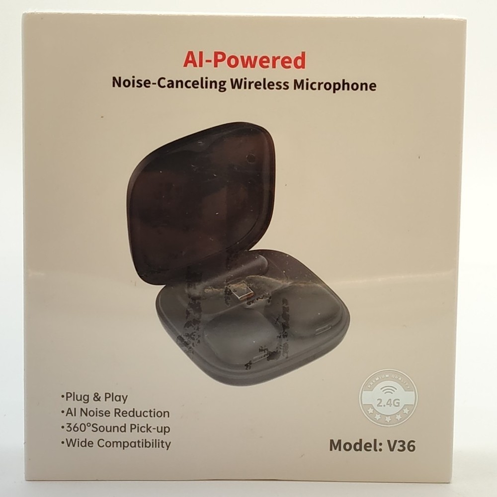 Wireless Microphone Set w/ Charging Case, Noise Canceling iPhone,Android, Laptop