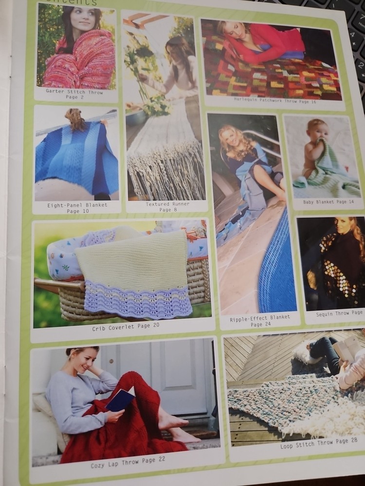Simple Knits Blankets & Throws Knitting Book 10 Designs