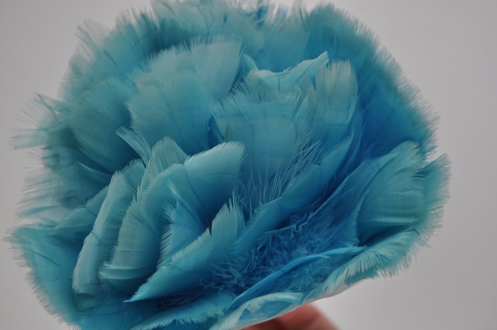 Vintage Feather Duster Blue Cleaning Dusting Prop