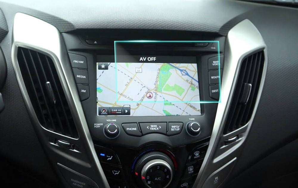 Crystal Clear Screen Protector for 2012 Hyundai Veloster Vehicle Navigation