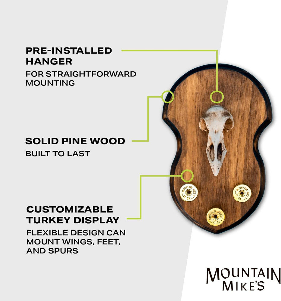 Ultimate Turkey Plaque by Illusion | Turkey Mounting Kit | Rustic Wall Mount Dis