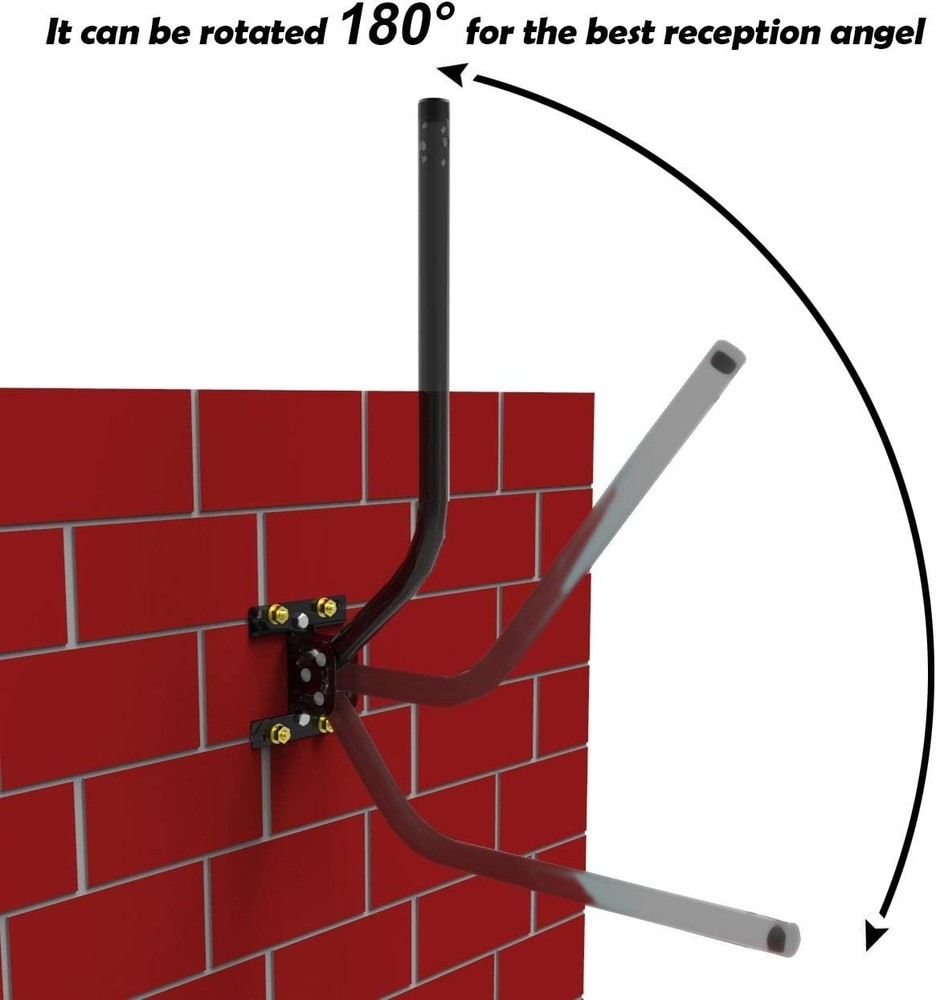 Versatile Antenna Mount - Adjustable 180° Arm, Easy Assembly, Weather Resistant