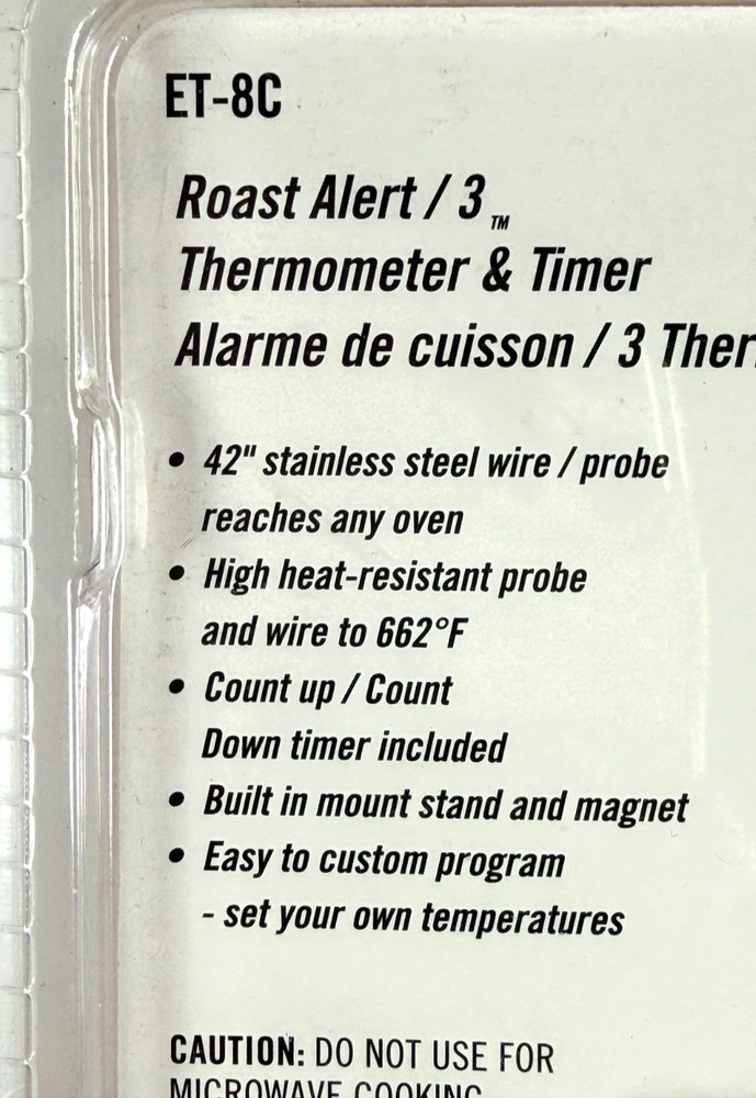 Maverick Roast Alert Thermometer & Timer with LCD Color Coded Screen - BRAND NEW