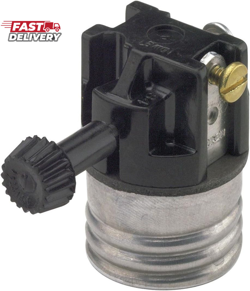 Leviton Medium Base Interior Only, Shell Incandescent Lampholder, Removeable Tur