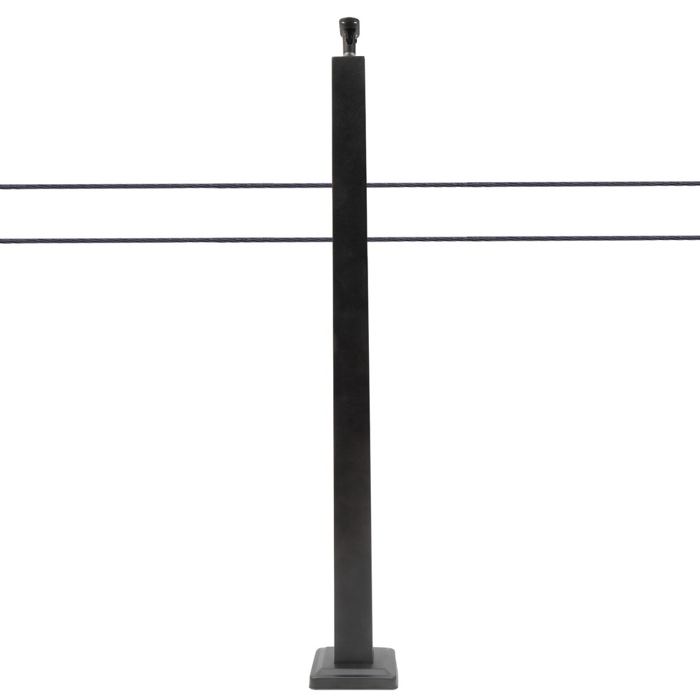 304 Stainless Steel Cable Railing Post 36"x2"x2" With Adjustable Brackets