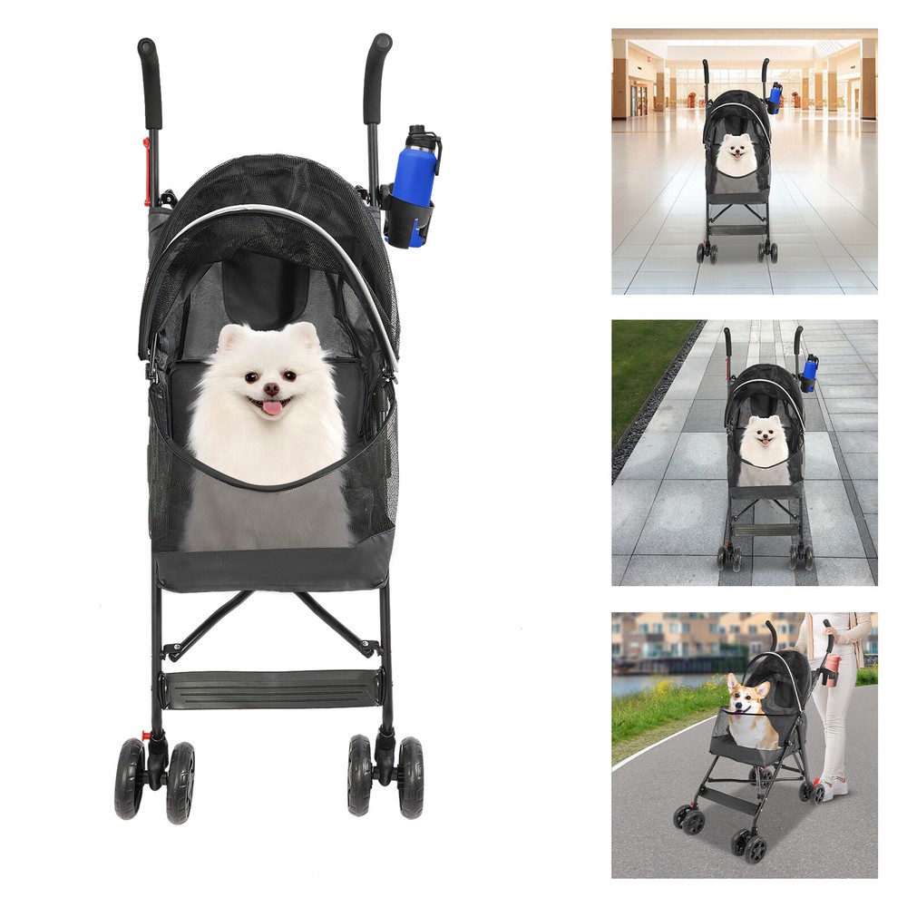 Foldable Lightweight Durable Pet Stroller For Small & Medium-sized Dogs/Cats