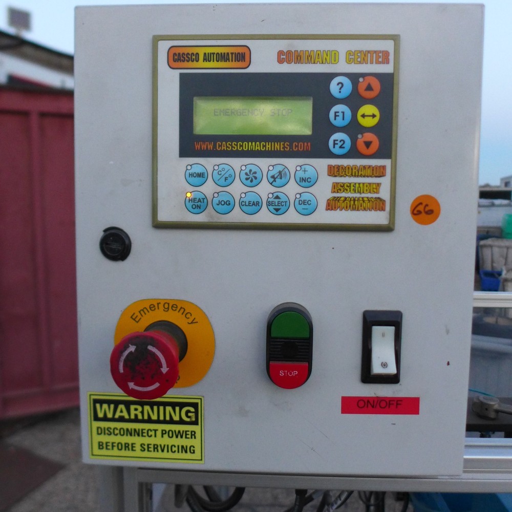 CASSCO HOT STAMP COMMAND STATION / AIR INDEXING TURN TABLE HPT-3 MACHINE
