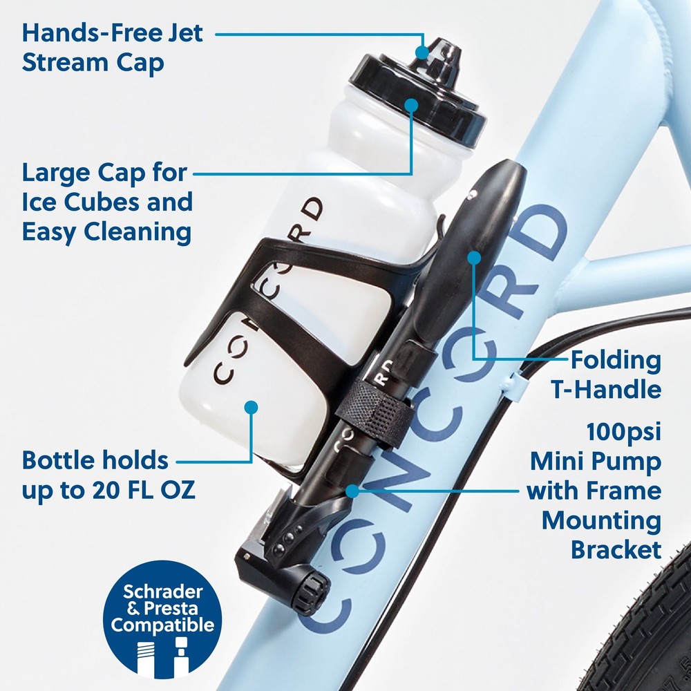 Essential Pack (Mini Pump, Lock, LED Light Set, Bottle, Cage), 6 Count