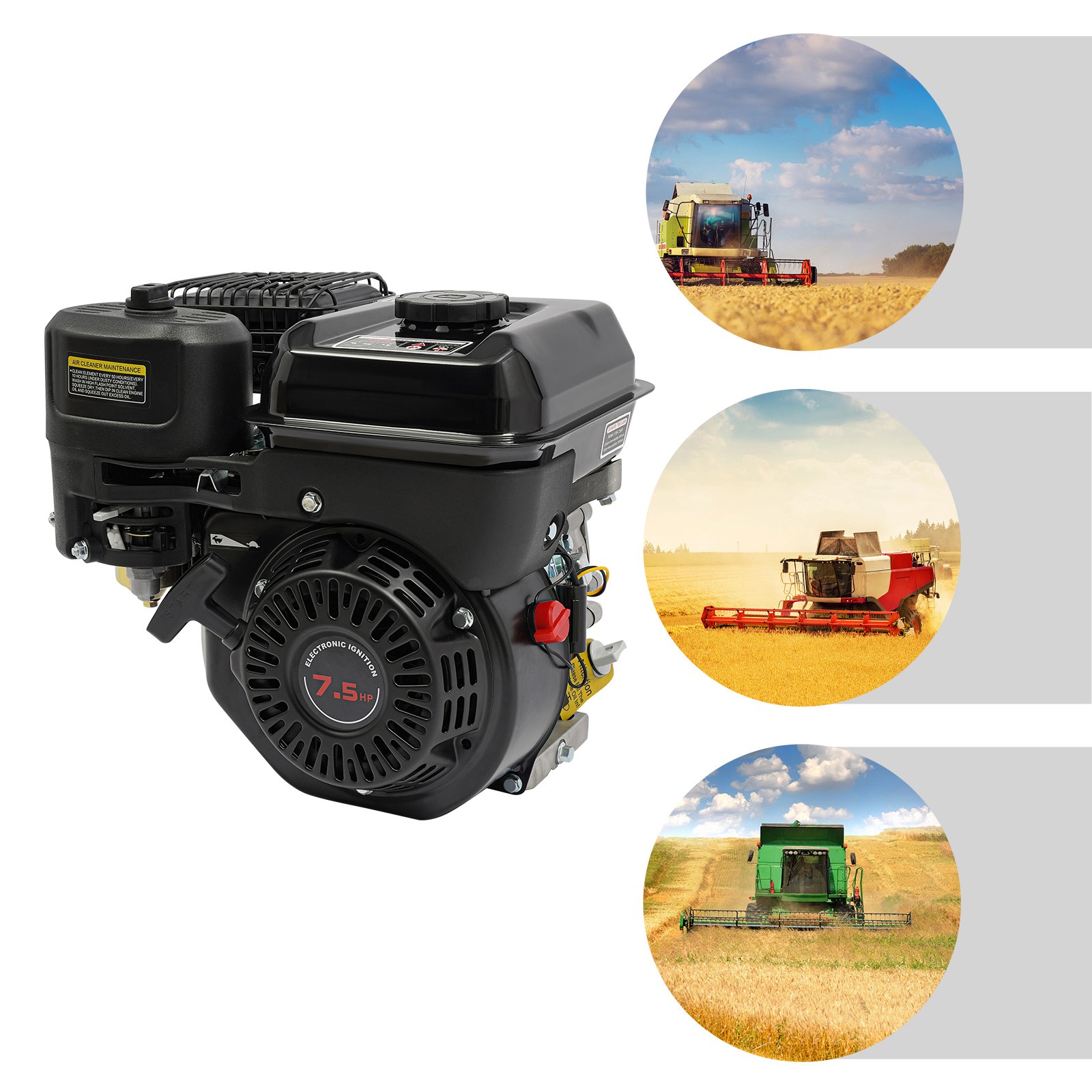 212cc 7.5hp 4-stroke Gasoline Engine Steel Start Engine Manual