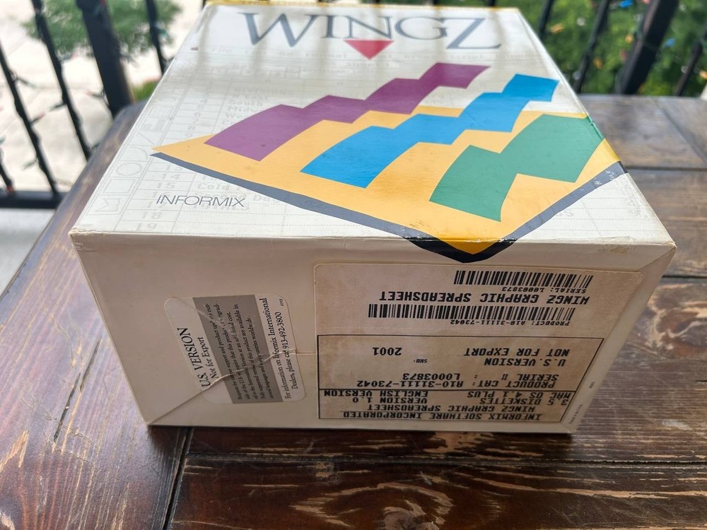 Vintage WingZ The Ultimate Presentation Spreadsheet For Macintosh Software 1988