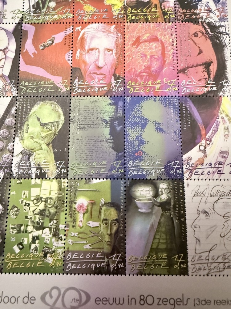 5 rare Belgiun post mini sheets