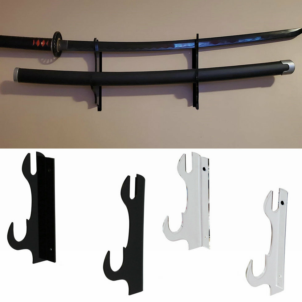 Acrylic Sword Stand Sword Hook  Wall Mounted Samurai Sword Stand Display Stand