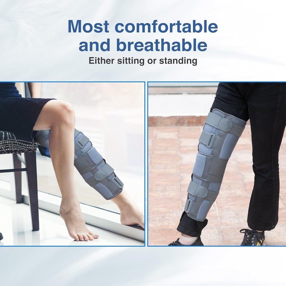 Knee Brace Wrap Around Support Adjustable Knee Open Patella Compression Brace US