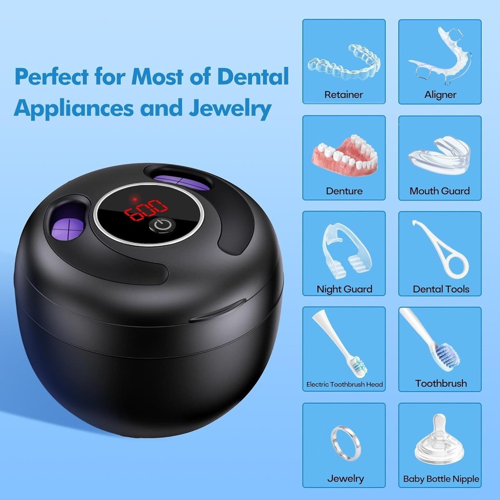 Effortless Ultrasonic Cleaning Machine - 45kHz Technology for Nightguards & More