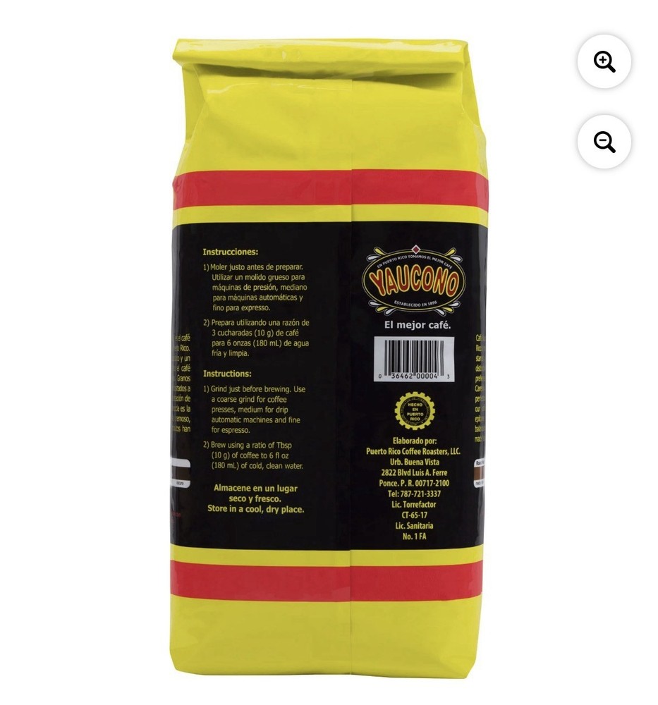 Cafe Yaucono Original Coffee Beans 2 pounds Bag