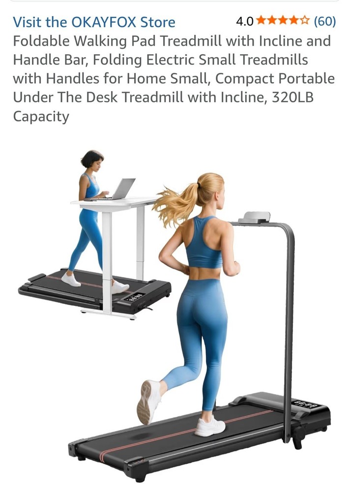 Portable Compact Treadmill with Handles T007 Pro