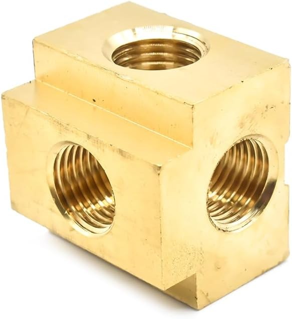 Interstate Pneumatics CPT44-5 Five-Way Brass Compressor Fitting 1/4