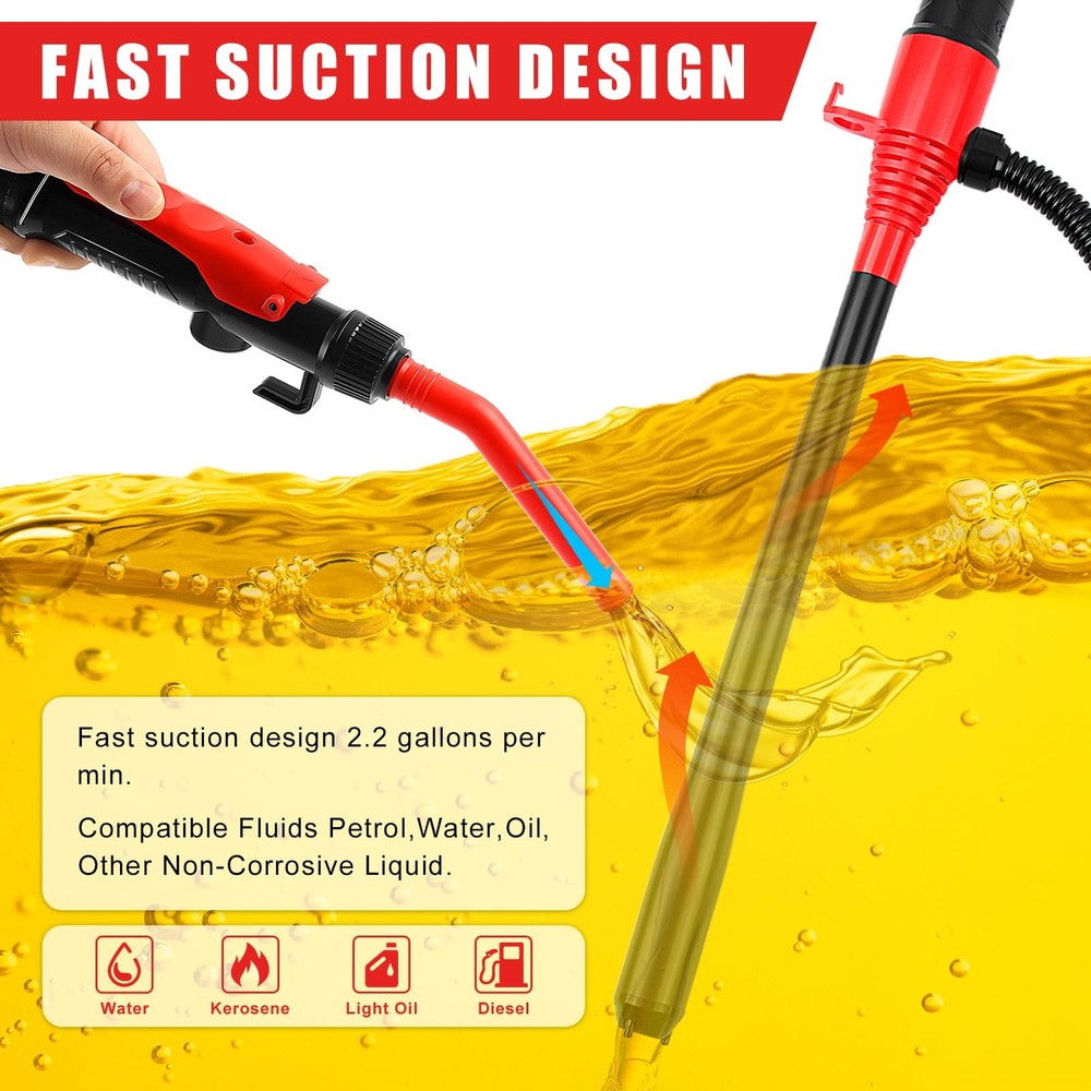 Knoweasy Battery-Powered Transfer Pump, Portable Electric Siphon for Gas,...
