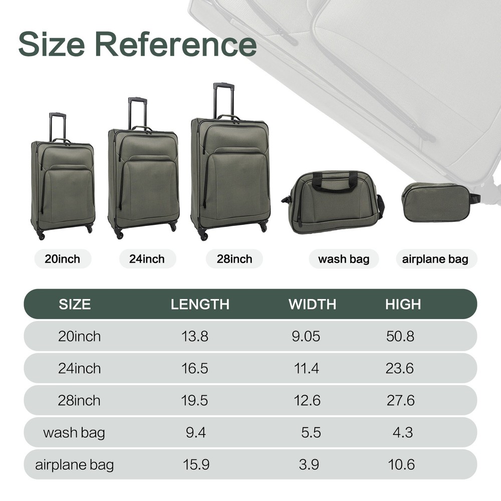 SoftshellLuggage Expandable 3 Piece Set Suitcase