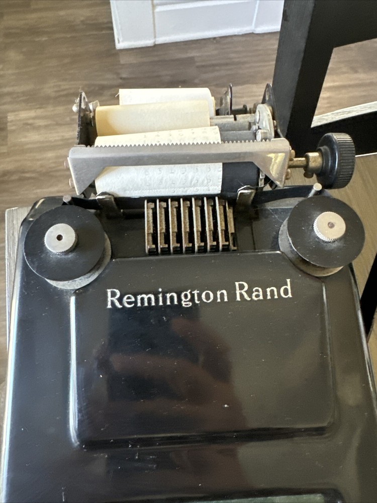 Antique Remington Rand Handle Adding Machine Serial #M25864, Vintage Office