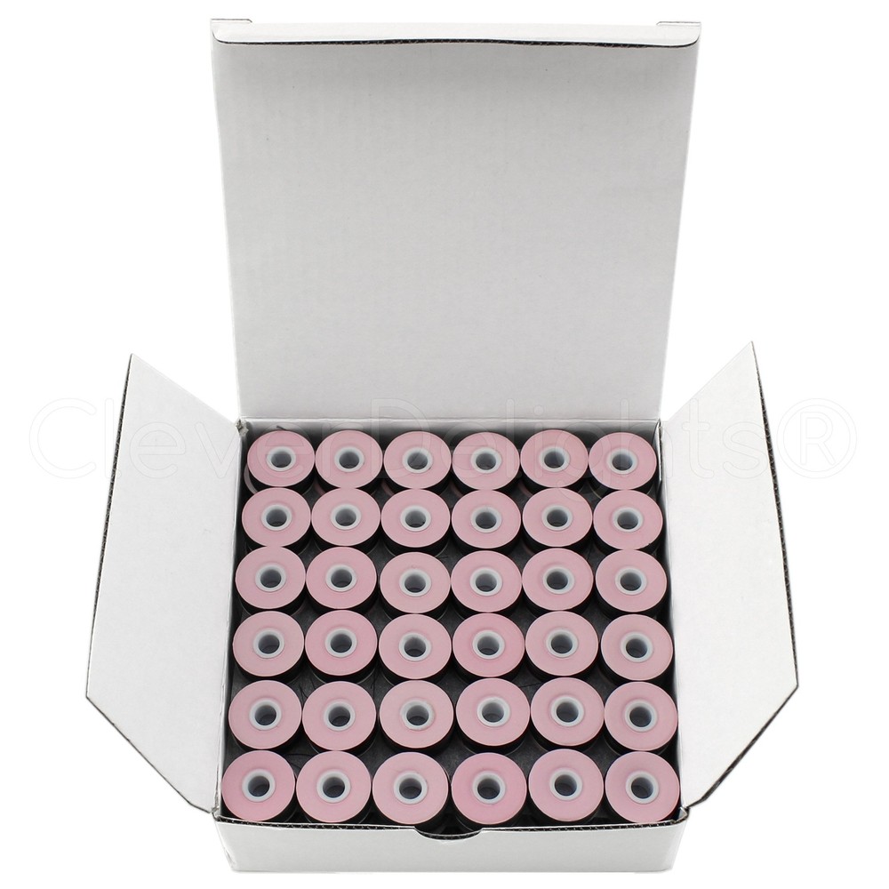 Black Size L Prewound Bobbins 144PCS 60WT Polyester Thread Cardboard-Sided