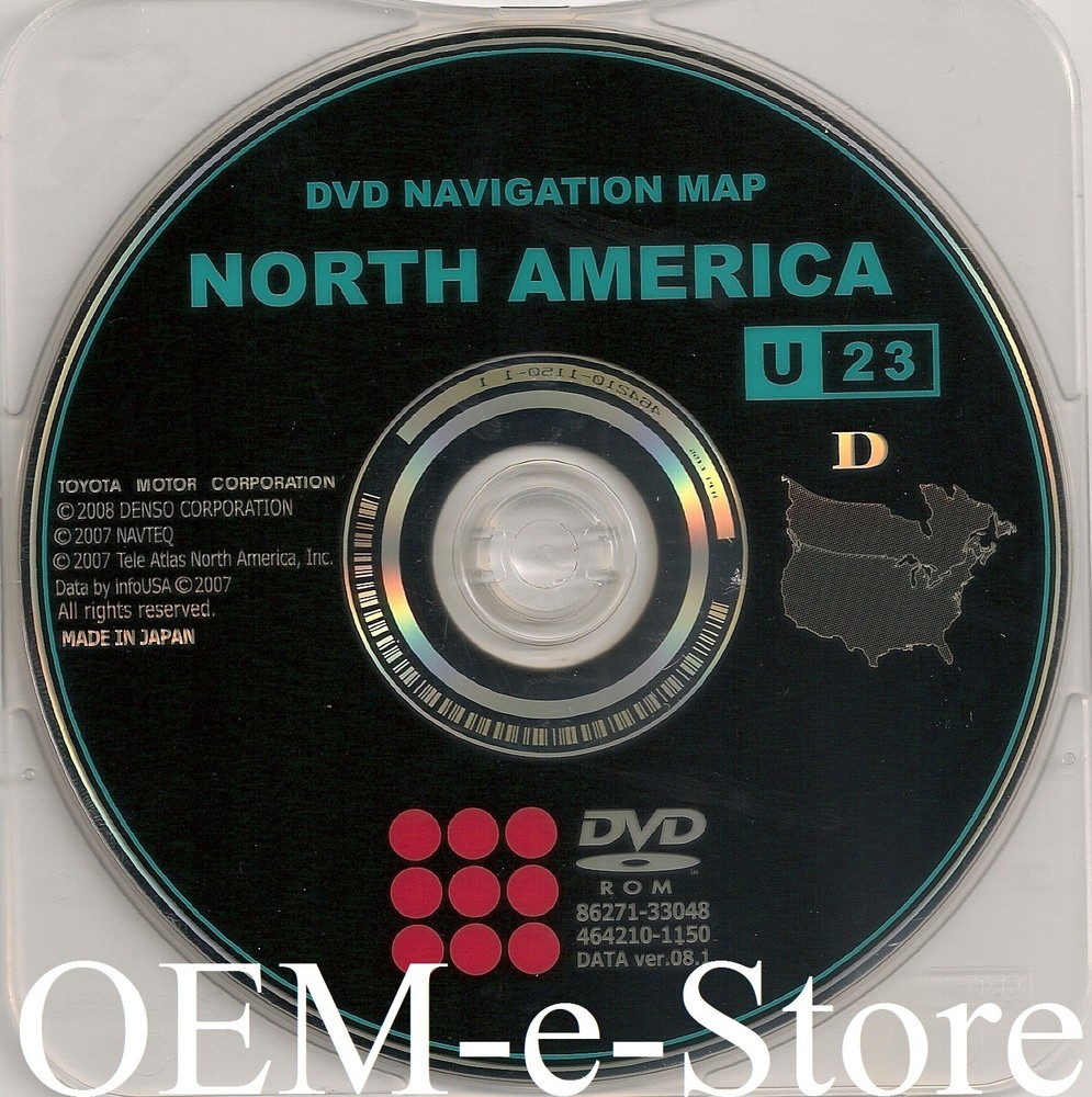 2004 2005 Toyota Prius Hybrid Generation 4 Navigation DVD Map Version 8.1 Update